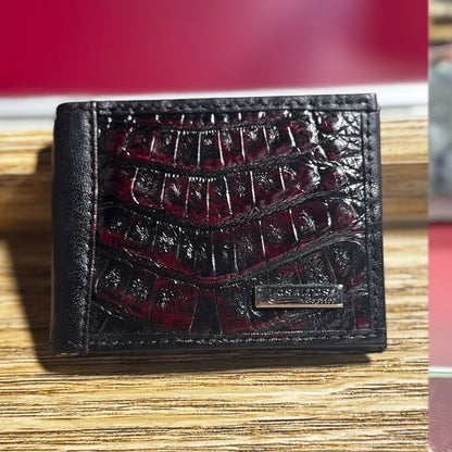  Black Cherry Crocodile Money Clip