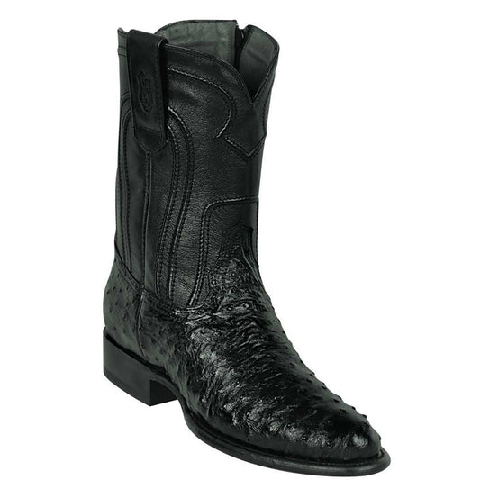  Black Roper Ostrich Boots