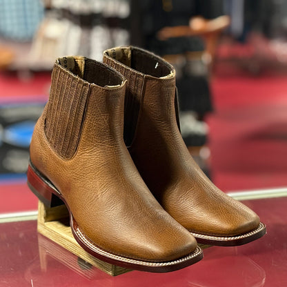  Walnut Brown Short Cowboy Boots