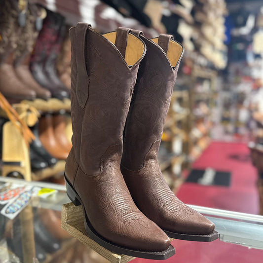  Brown Bull Shoulder Cowboy Boots