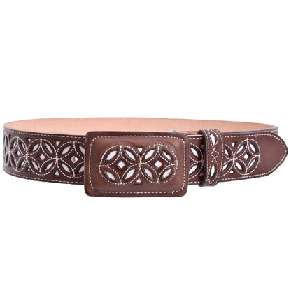  Leather Carved Cowboy Belts