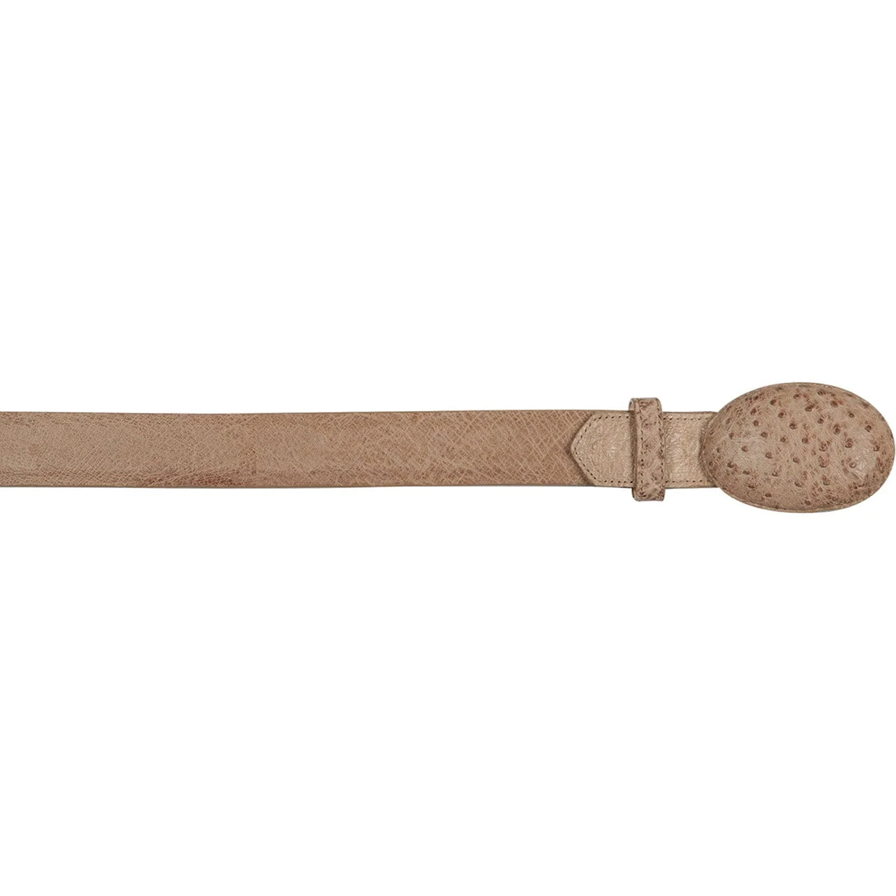  Mocha Smooth Ostrich Belt