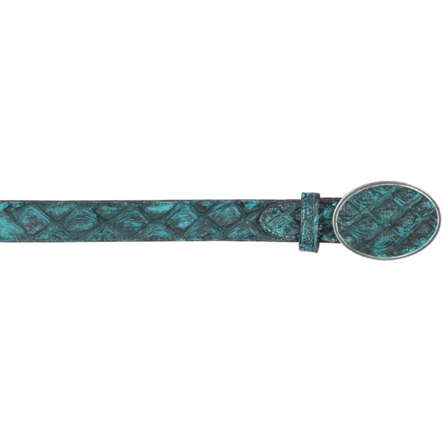  Rustic Turquoise Pirarucu Belt