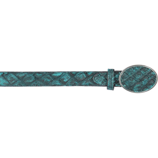  Rustic Turquoise Pirarucu Belt