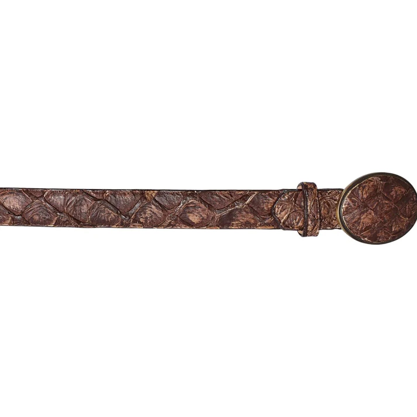  Rustic Brown Pirarucu Belt