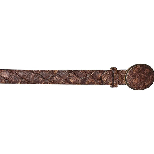  Rustic Brown Pirarucu Belt