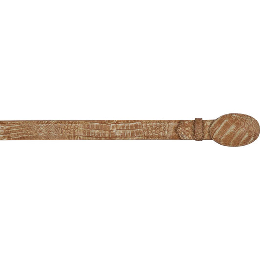  Caiman Leather Belt Sahara Oryx