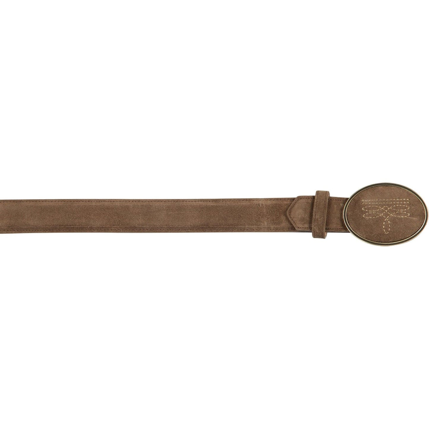  Cappuccino Brown Suede Belt