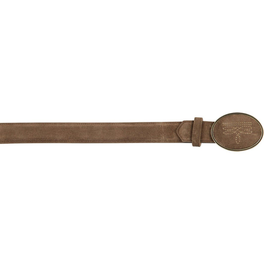  Cappuccino Brown Suede Belt