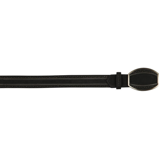  Mens Black Suede Belt