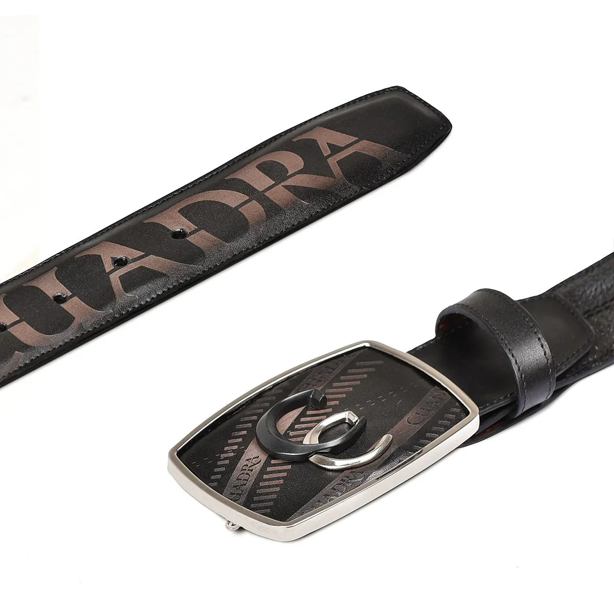  Hand-painted Grey Leather Western Belt