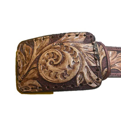 Handmade Leather Hand Tooled Belt
