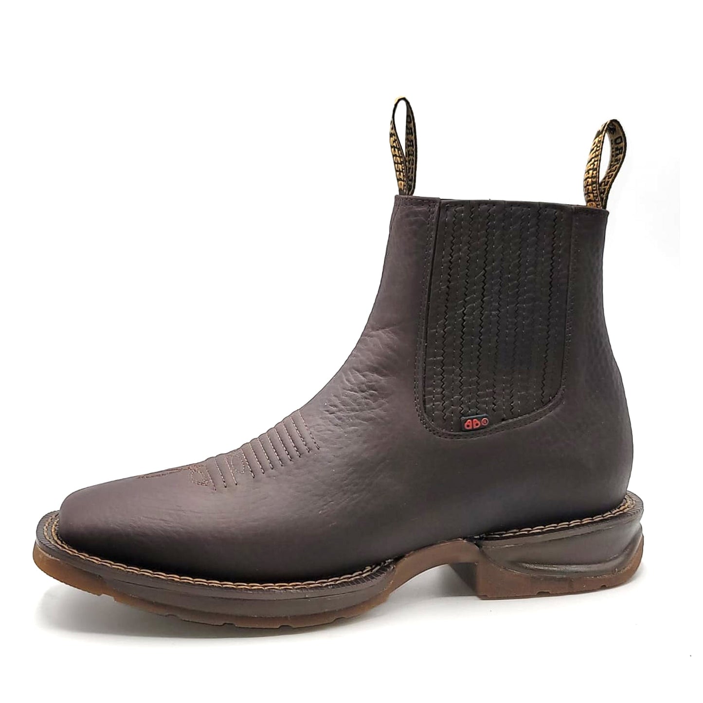  Square Toe Brown Short Cowboy Boots