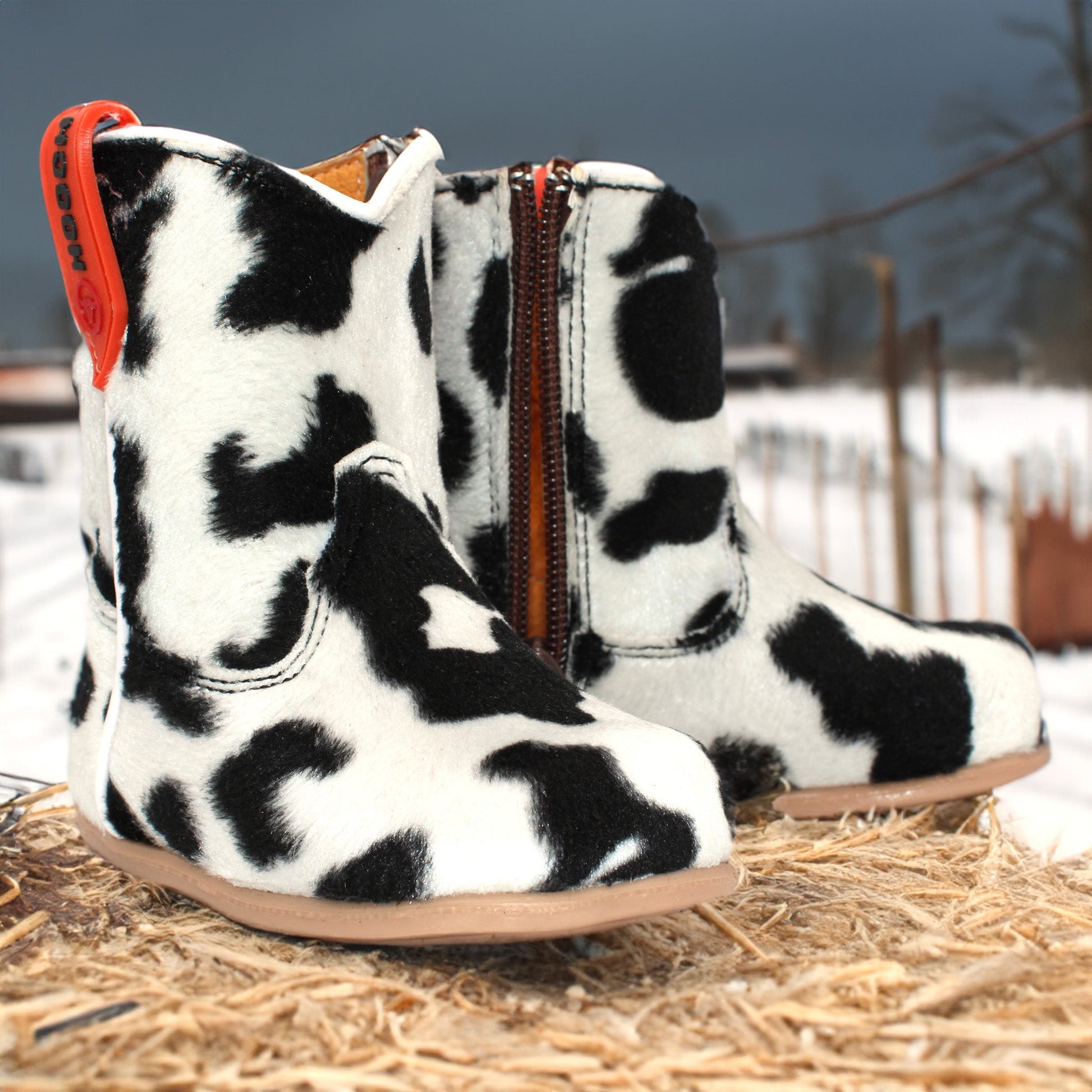  Hair-On Print Baby Boots
