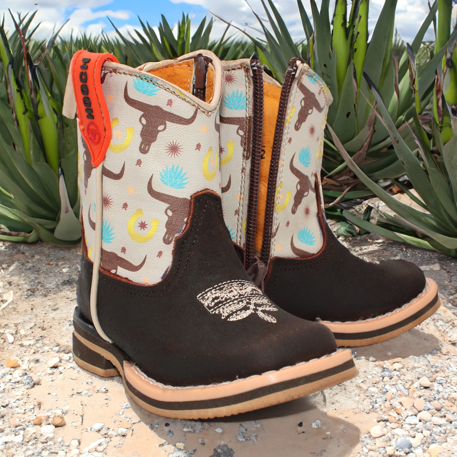  Black Square Toe Baby Boots