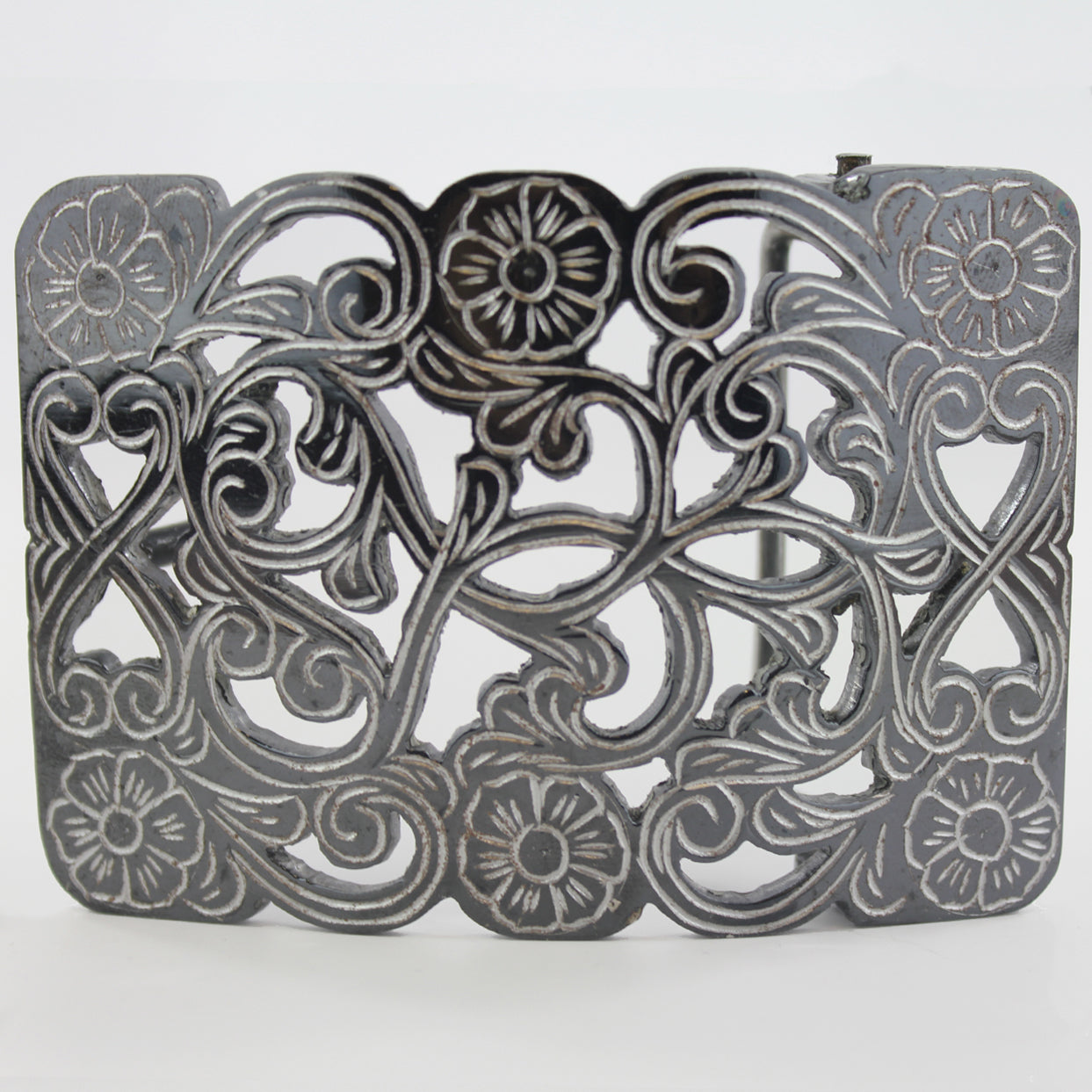 Handmade Floral Western Belt Buckle