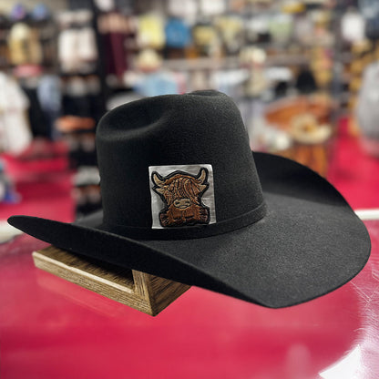 Handmade Highland Cow Cowgirl Hat Patch