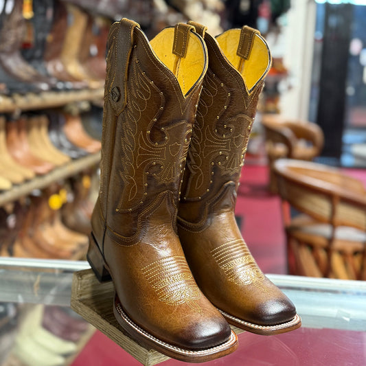  Volcano Honey Square Toe Cowgirl Boot