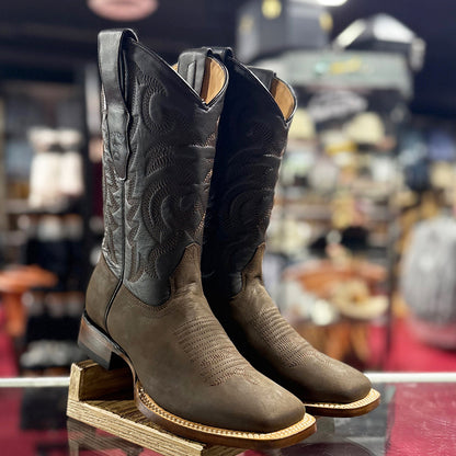  Brown Square Toe Western Boots