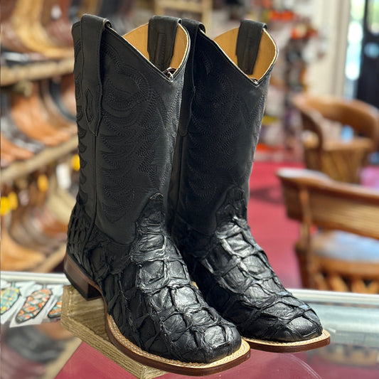  Matte Black Pirarucu Boots