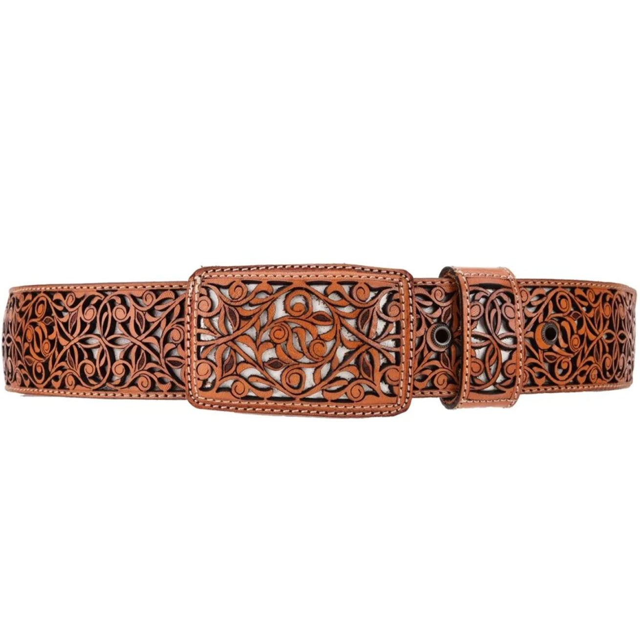  Floral Laser Cut Cowboy Belts