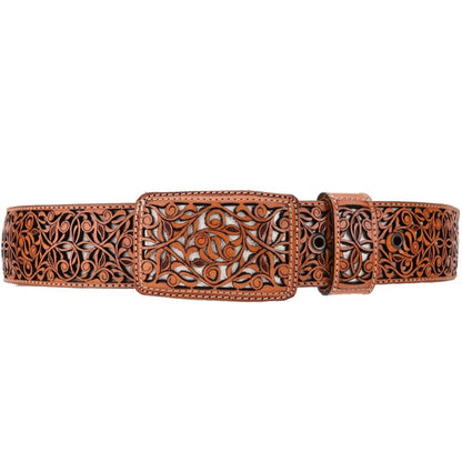  Floral Laser Cut Cowboy Belts