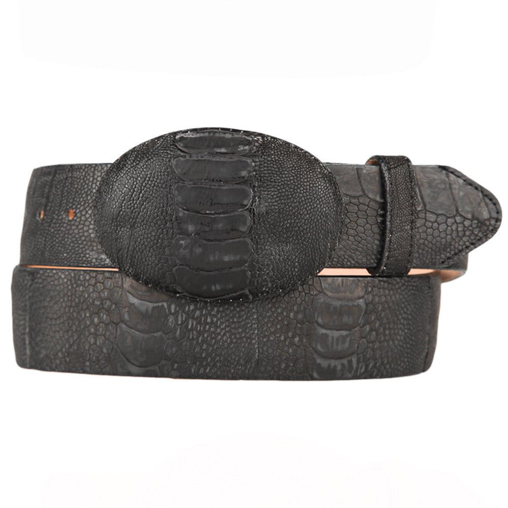  Men's Ostrich Leg Grasso Western Belts