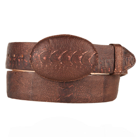  Men's Ostrich Leg Grasso Western Belts