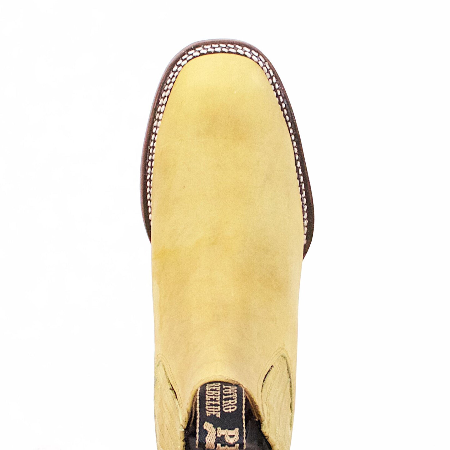  Honey Suede Charro Square Toe Boots