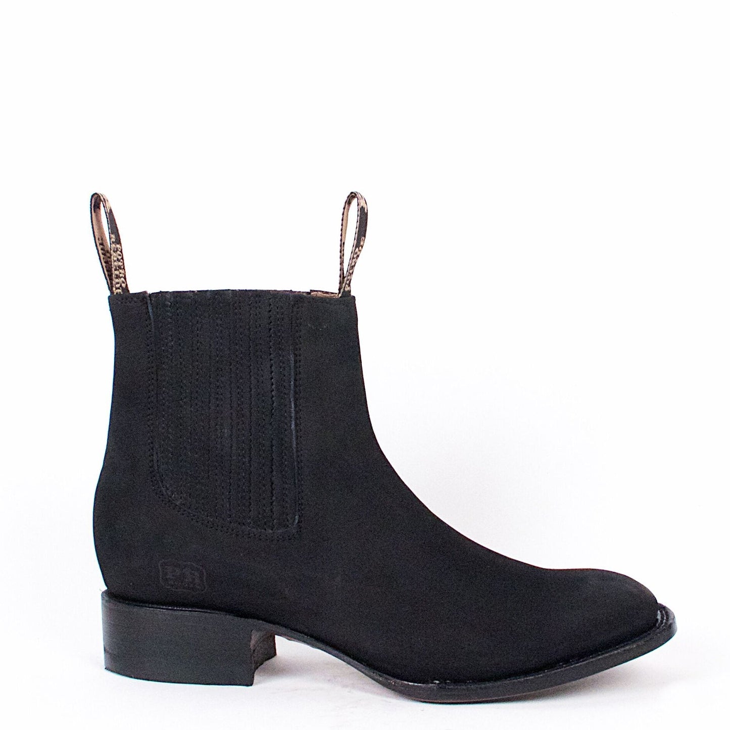 Black Ankle Square Toe Boot