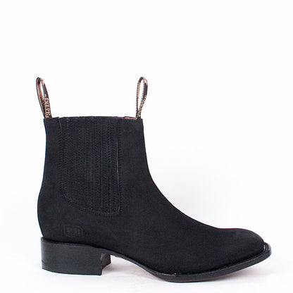  Black Ankle Square Toe Boot