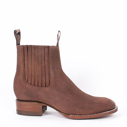  Topo Suede Charro Square Toe Boots