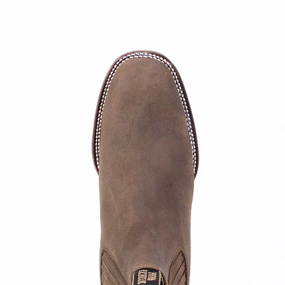  Topo Suede Charro Square Toe Boots