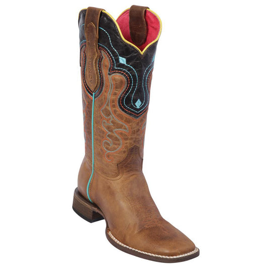  Volcano Vintage Honey Square Toe Cowgirl Boots