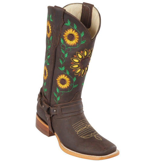  Chocolate Sunflower Women's Western Boots