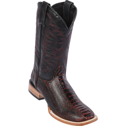  Mens Ostrich Leg Print Boots