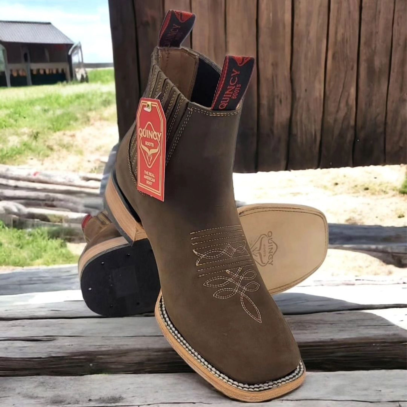  Chocolate Brown Short Cowboy Boots