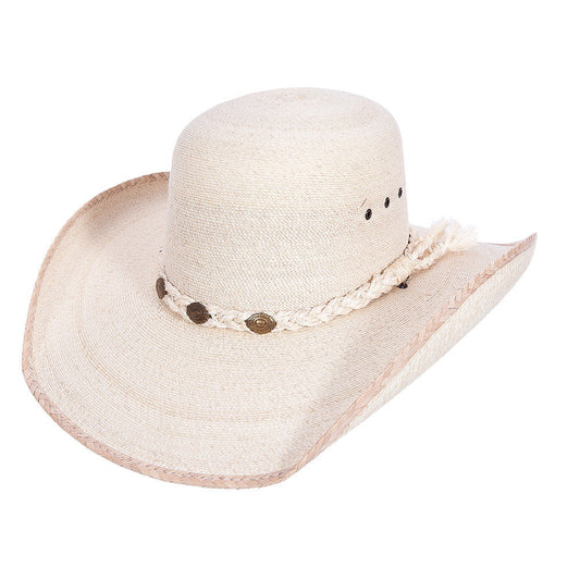  Open Crown Palm Leaf Cowboy Hat