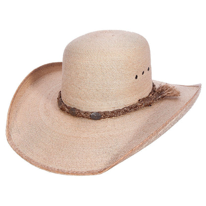  Open Crown Palm Leaf Cowboy Hat