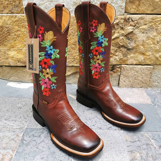  Sevilla Cowgirl Boots With Flowers