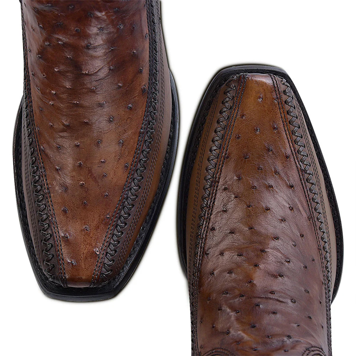  Honey Ostrich Zipper Boot