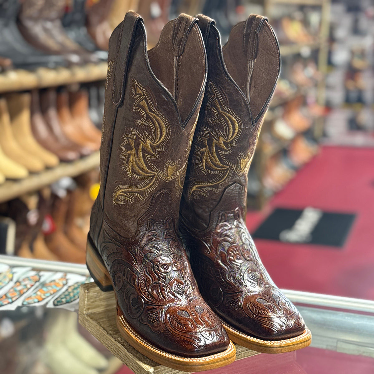  Tooled Leather Boots Women's