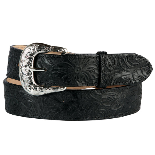  Women's Tooled Print Black Belts