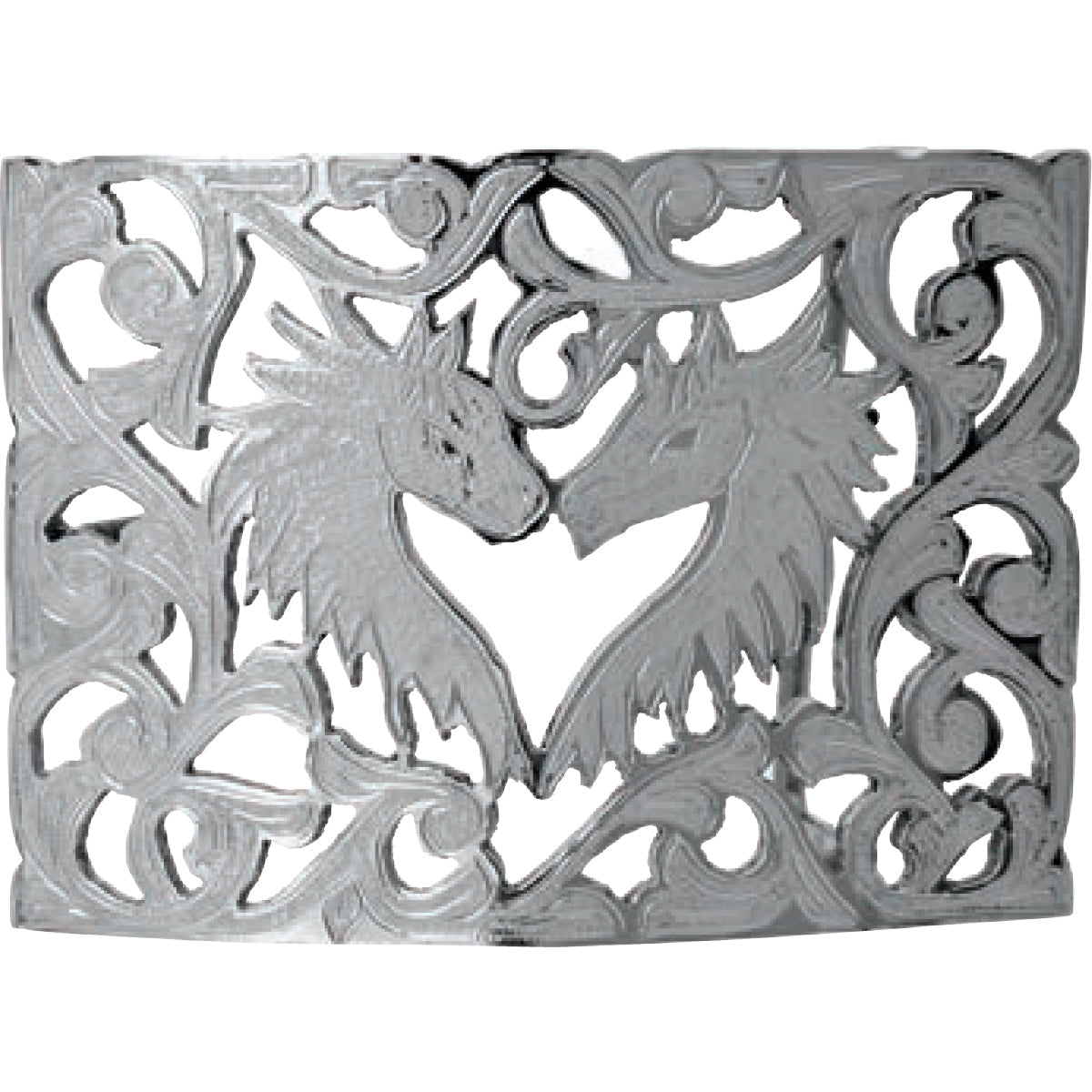 Handmade Two Horse Belt Buckle
