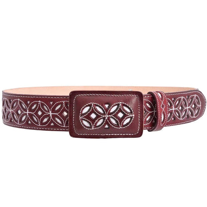  Leather Carved Cowboy Belts