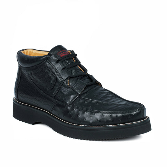  Black Casual Ostrich Boots