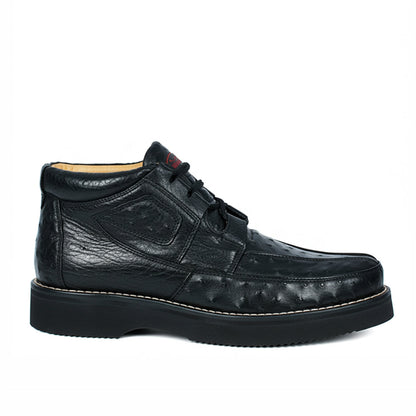  Black Casual Ostrich Boots
