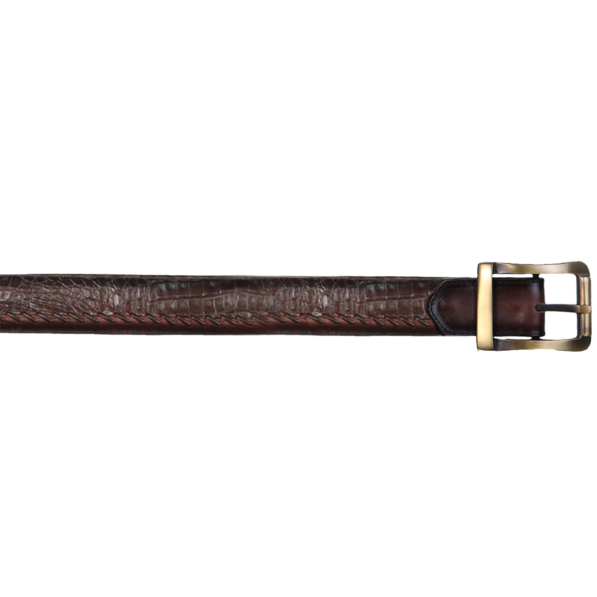  Men's Brown Caiman Belt