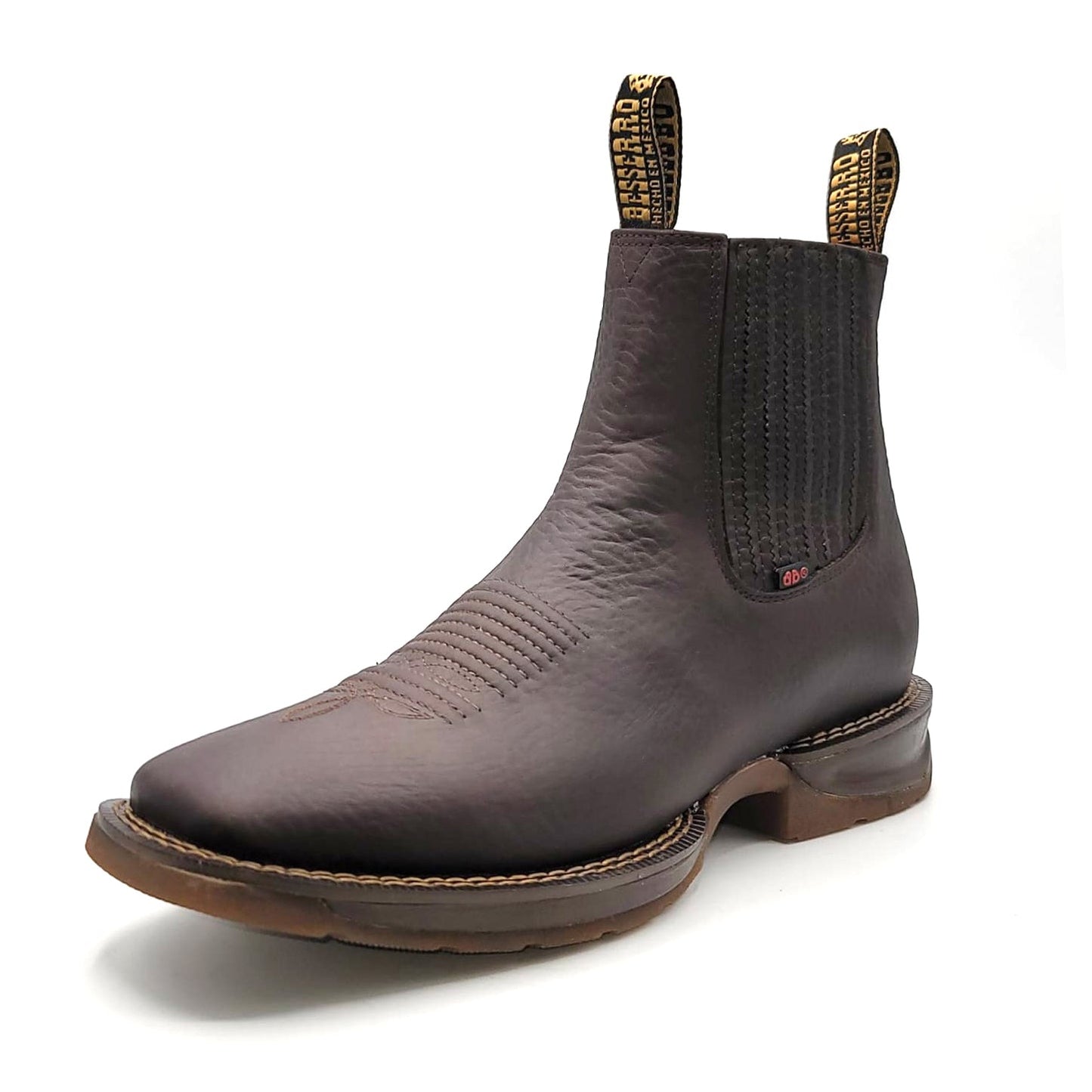  Square Toe Brown Short Cowboy Boots