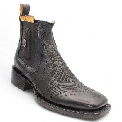  Ankle Laser Engraved Boots